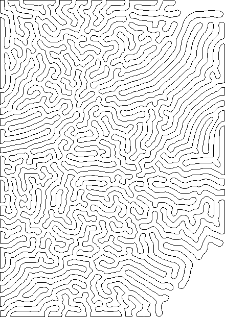 Differential growth preview generated by PlotterForge