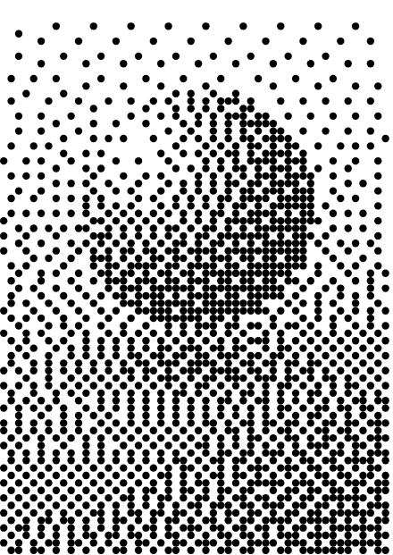 Dither halftone preview generated by PlotterForge